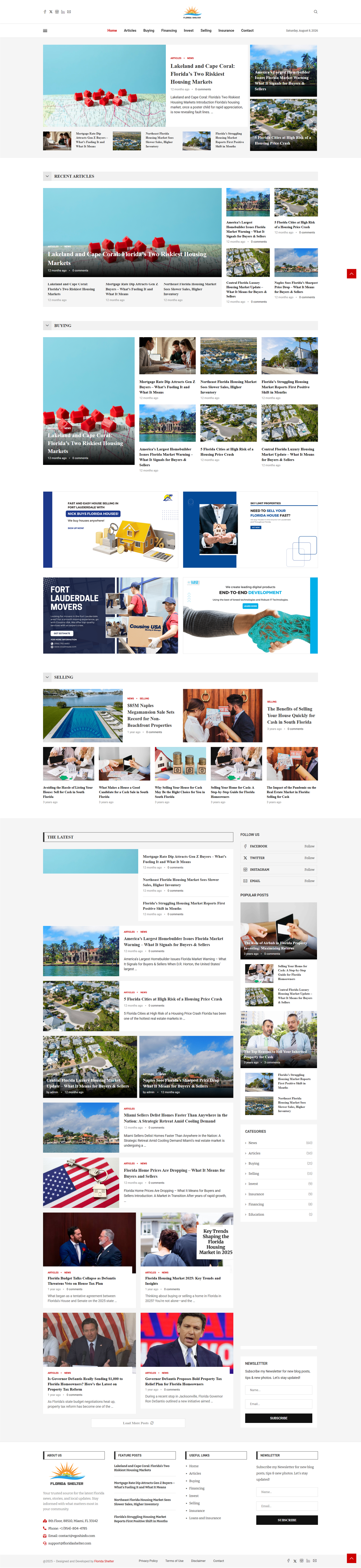 Full-page screenshot of the B2B landing page